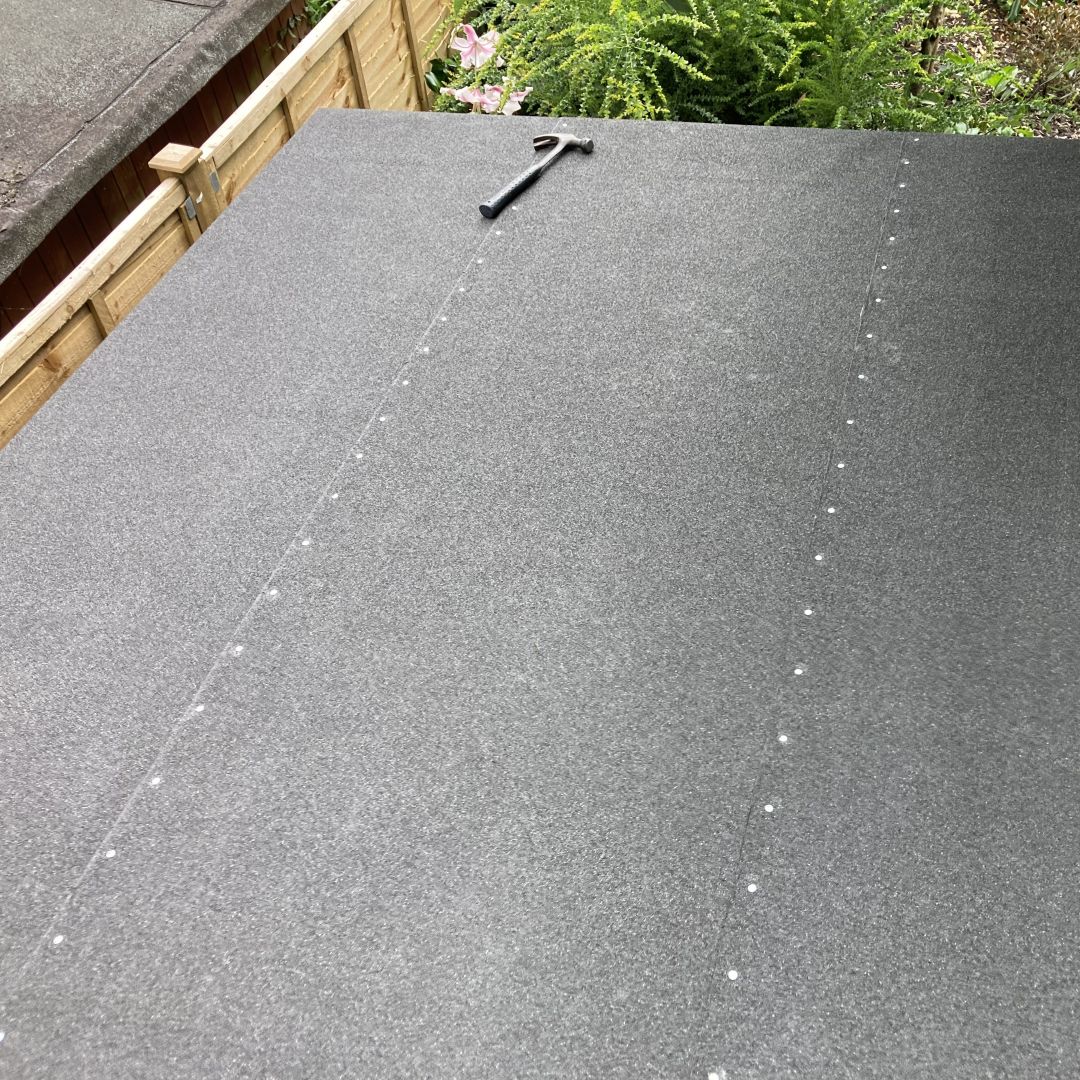 Re-felted roof